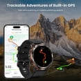 thumbnail image 4 of KOSPET Tank T3 Ultra 2 Smartwatch (GPS), Reloj Inteligente con Pantalla AMOLED 1.43", Brújula/Altímetro/Presión, Unibody Acero Inoxidable, Llamadas Bluetooth, IP69K Impermeable, 170 Modos Deportivos, 4 of 5