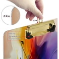 thumbnail image 3 of FMSHPON Abstract Blue Violet Flower Clipboard Hardboard Wood Nursing Clip Board and Pull for Standard A4 Letter 13x9 inches, 3 of 7