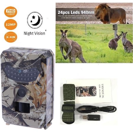 1080P Hunting Trail Camera Infrared Night Vision Scouting Camera for Wildlife Hunting Monitoring and Farm