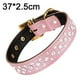 thumbnail image 2 of Collar para perros de cuero acolchado con diamantes de imitación Collar para perros de cristal personalizado de tamaño pequeño y mediano, 2 of 5