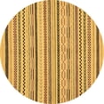 thumbnail image 1 of Ahgly Company Indoor Round Abstract Brown Modern Area Rugs, 3' Round, 1 of 4
