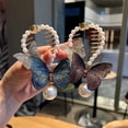 thumbnail image 2 of Retro Style Embroidery Butterfly Hair Comb Hair Clip Beaded Headdress Faux Pearl Rhinestone Headdress For Women Girls, 2 of 16
