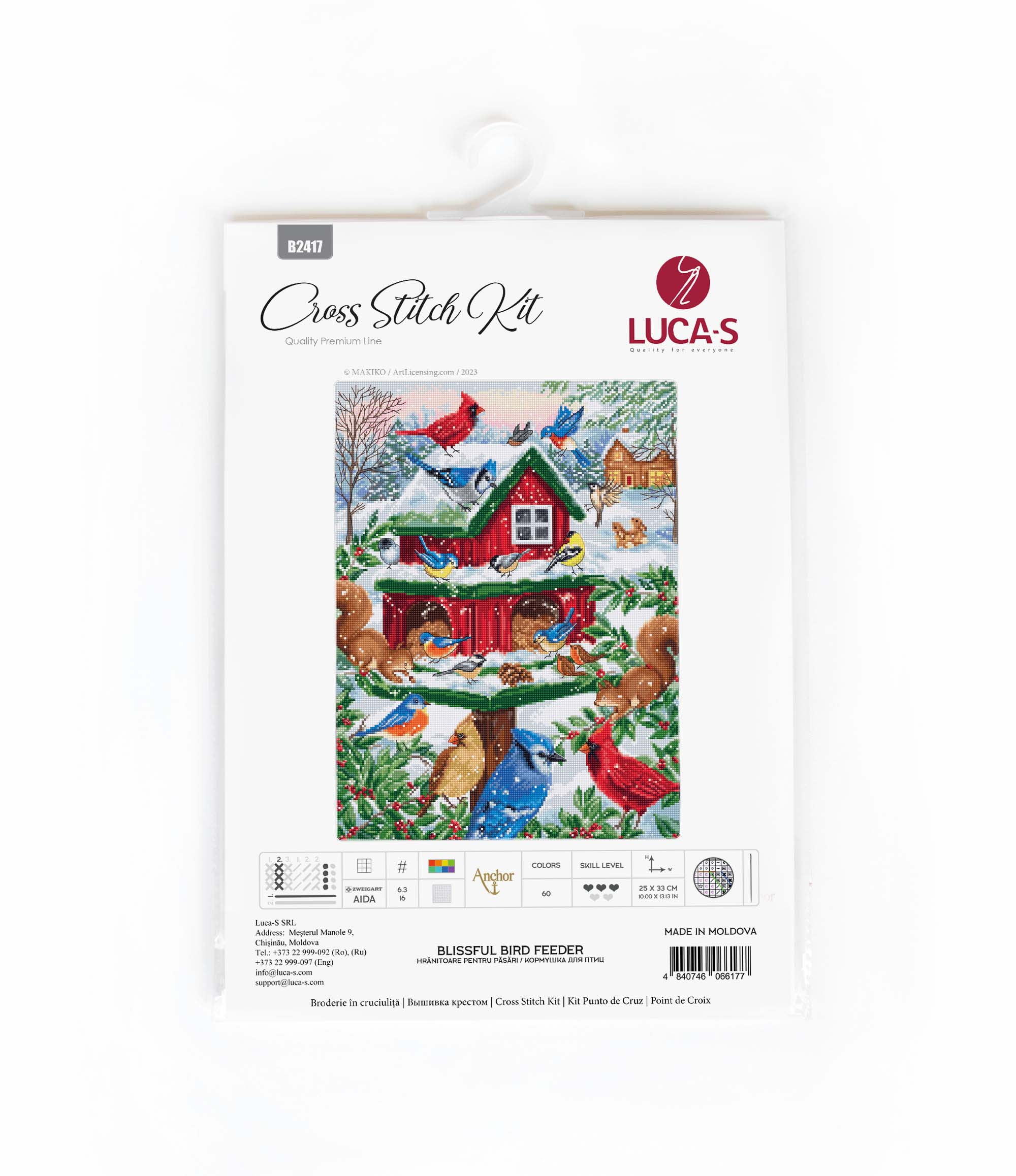 Blissful Bird Feeder B2417L Counted Cross-Stitch Kit