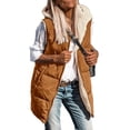 thumbnail image 1 of Chaleco Reversible sin Mangas con Capucha PRETTYGARDEN Otoño 2025 Marrón Talle S, 1 of 6