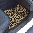 thumbnail image 3 of BDK Zebra Car Floor Mats, Animal Prints Mat, 4 Pieces, Beige, 3 of 12