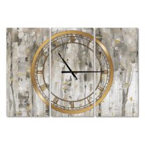 Designart 'The Modern Grey Forest III' Farmhouse Wall Clock