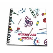 3dRose Purple Blue Red Nurses Are Special - Mini Notepad, 4 by 4-inch