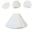 thumbnail image 6 of S SERENABLE Petticoat Skirt Short Tutu Underskirt for Princess Costume Bridal Weddings Dress White, 6 of 8