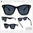 thumbnail image 2 of Womens Oversized Hipster Horn Rim Subtle Cat Eye Fashion Sunglasses All Black, 2 of 8