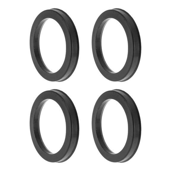 87.1mm to 67.1mm Car Wheel Hub Centric Rings Black Polycarbonate Wheels Center Shaft Shock Absorbing Hubrings 4 Pcs