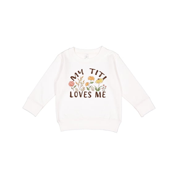 Inktastic My Titi Loves Me Toddler Sweatshirt