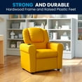 thumbnail image 2 of Flash Furniture Vana Contemporary Yellow Vinyl Kids Recliner with Cup Holder and Headrest, 2 of 12