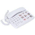 thumbnail image 2 of Photo Memory Corded Phone Handset Large Button Telephone SOS One Touch Dial Durable ABS Material Prestored Number  For Seniors Elderly, 2 of 7