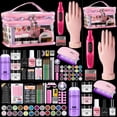 thumbnail image 1 of Kit de uñas Deciniee set acrílico con lámpara UV y mano de práctica, 1 of 7