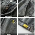 thumbnail image 6 of Men‘s Summer Ripped Denim Shorts Fashion Cuffed Hem Short Jeans Elastic Waist Mid Length Jeans Male Short Jeans Clothing, 6 of 6