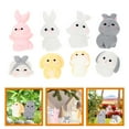 thumbnail image 6 of Yuanmiaoke 8pcs Bunny Figurines Garden Statue Miniature Resin Rabbit Decorative Animal Figurines Mixed Style, 6 of 10