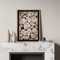 thumbnail image 4 of IDEA4WALL Framed Canvas Wall Art Minimalist Black and Beige Geometric Modern Art Nordic Abstract Pattern Print Contemporary Relax/Calm for Living Room, Bedroom, Office - 24"x36" Natural, 4 of 5