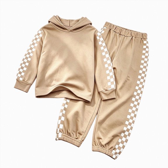 Enyan Kids 2 Piece Outfits Girls Crop Tops Hoodies Long Sleeve Fashion Sweatshirts and Sweatpants,11-12 Years