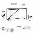 thumbnail image 3 of Bush Furniture Refinery 50W L Shaped Industrial Desk, Gray,Brown,Multi-color, 3 of 7