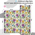 thumbnail image 5 of Butterfly and Floral Purple Pattern Teens Toddler Nap Mat with Pillow, Sleeping Mat Bag for Preschool Daycare 59"x22", 5 of 6