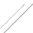 thumbnail image 2 of Wellingsale 14k White Gold Polished Solid 2mm Flat Open Wheat Chain Necklace - 20", 2 of 6