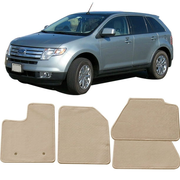 Compatible with 0713 Ford Edge Floor Mats Carpet Front & Rear Beige