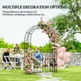 thumbnail image 6 of Outsunny 7.4ft Steel Garden Arch with Gate, Garden Arbor Trellis for Climbing Plants Roses Vines, Wedding Arch Stand for Outdoor Lawn Backyard, Black, 6 of 9