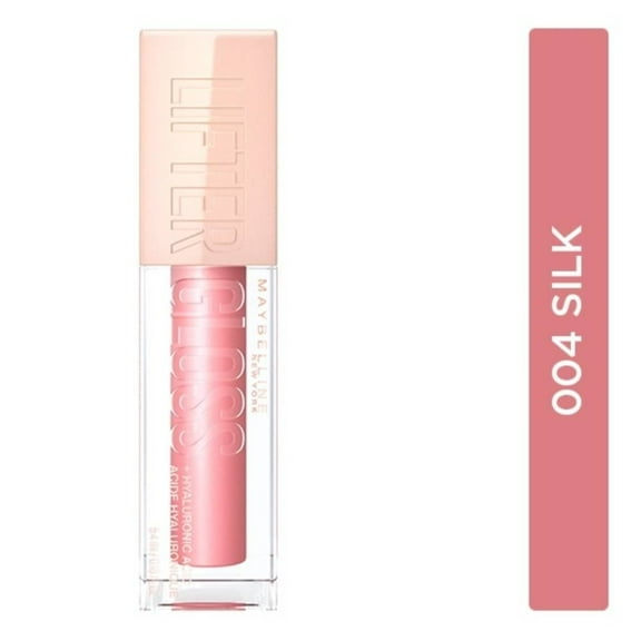Gloss hidratante de larga duración con Ácido Hialurónico, Maybelline Lifter tono Silk 004, 5.4ml