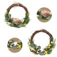 thumbnail image 4 of Corona de pájaros colgante, corona de pájaros artificiales de Pascua, decoración de primavera para puerta delantera, pared, suministros rústicos para fiestas y festivales, 4 of 5