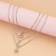 thumbnail image 5 of Collar sol, luna y estrella Collar de acero inoxidable con sol, luna y corazón hueco para pareja, 5 of 8