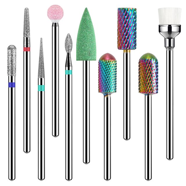 10PCS Nail Drill Bit Set Professional Creative Nail Art Tool Manicure Drill Bit