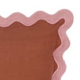 thumbnail image 4 of Scalloped Edge Pink and Terracotta Linen Throw Pillow, 4 of 5