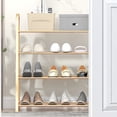thumbnail image 4 of Shoe Rack - Stainless Steel Shoe Organizer, Sturdy Shoe Rack for Closet and Front Door Entrance, Free Standing Shoe Shelf, Closet Organizers and Storage, Gold Deals of the Day Clearance, 4 of 7