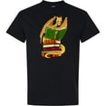 thumbnail image 3 of Inktastic Well-read Cute Gold Dragon Reading Books T-Shirt, 3 of 5