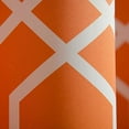 thumbnail image 3 of Quality Home Geometric Trellis Printed Room Darkening Curtains - Stainless Steel Nickel Grommets - Orange - 52"W x 108"L - (Set of 2 Panels), 3 of 4