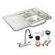 thumbnail image 1 of Fregadero Tarja Empotrar Acero Inox 80x50 C/kit Mezc Flexibl, 1 of 5