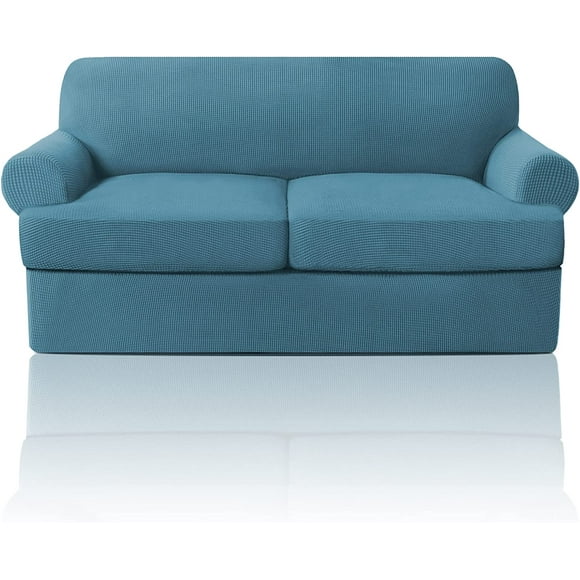 Cushion Cover for T Cushion Sofa (Medium, Storm Blue)