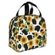 thumbnail image 2 of Easygdp Cute Cow Print Sunflower C Bolsa Térmica Premium - Tela Oxford Impermeable, Gran Capacidad, Bolsillo Frontal, Unisex para Trabajo, Escuela, Actividades al Aire Libre y Picnics, 2 of 8