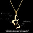 thumbnail image 4 of Irregular Hollow Heart Inlaid Titanium Steel Pendant Personalized Custom Name Necklace Adjustable Christmas Birthday Gift Jewelry, 4 of 9