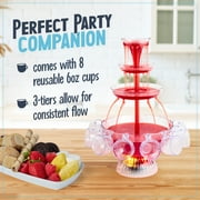 Nostalgia 3-Tier Party Drink Dispenser and Beverage Fountain with LED Lighted Base, 1.5 gal, Delux