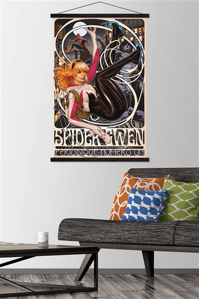 Marvel Comics - Spider-Gwen - Cover #1 Wall Poster with Wooden Magnetic Frame, 22.375" x 34"