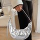 thumbnail image 5 of Bolsos de hombro para mujer Bolsos con cordón para las axilas Monedero de bola de masa hervida (Plata) Ndcxsfigh Para Estrenar, 5 of 6
