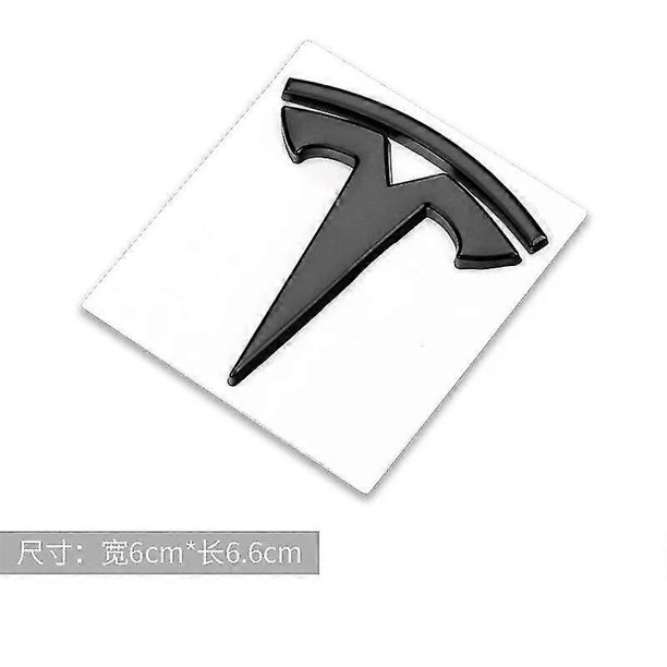 For Tesla Model Car Logo 3D Metal Sticker Trunk Logo Car Window Stickers Decorative Stickers Accessories~5370