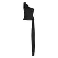 thumbnail image 1 of Gupgi Women One Shoulder Bow Bandage Vest Solid Color Sleeveless Tank Tops, 1 of 9