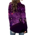 thumbnail image 3 of Cardigan Sweater for Women Lightweight Loose Casual Open Front Pumpkin/Ghost Printed Long Sleeve Jacket Outwear (XX-Large, Gray), 3 of 5