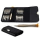 thumbnail image 1 of Estuche de cuero 25 en 1 con destornilladores de aluminio y gafas de precisión para reloj y teléfono móvil., 1 of 5