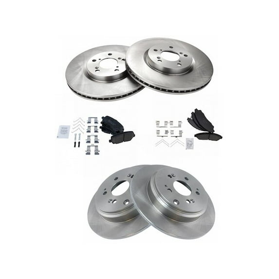 Front and Rear Brake Pad and Rotor Kit - Compatible with 2007 - 2013 Acura MDX 2008 2009 2010 2011 2012