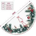 thumbnail image 4 of Winter Christmas 48 Inch Christmas Tree Skirt Xmas Holly Holiday Snowflake Carpet Mat Funny Party Decor Supplies for Xmas Halloween Decorations Occasion Ornament, 4 of 6