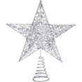 thumbnail image 1 of Alambre de hierro plateado Blulu Star para adorno para árbol de Navidad, 25 cm/10 pulgadas, 1 of 7