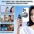 thumbnail image 3 of Magnetic Pocket Selfie Stick, 4-in-1 Multifunctional 360° Rotation Magnetic Selfie Stick, 360° Rotation,Pocket Size,with Bluetooth Remote, for Video Recording, 3 of 8